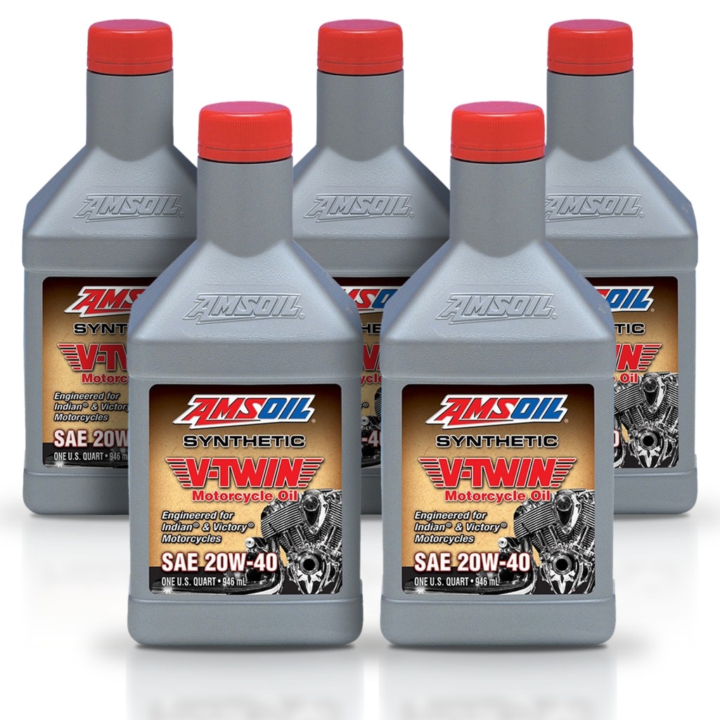 Kit 5 Litros 20W40 Synthetic V-Twin Motorcycle Oil AMSOIL