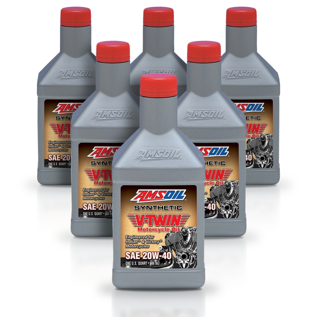 Kit 6 Litros 20W40 Synthetic V-Twin Motorcycle Oil AMSOIL