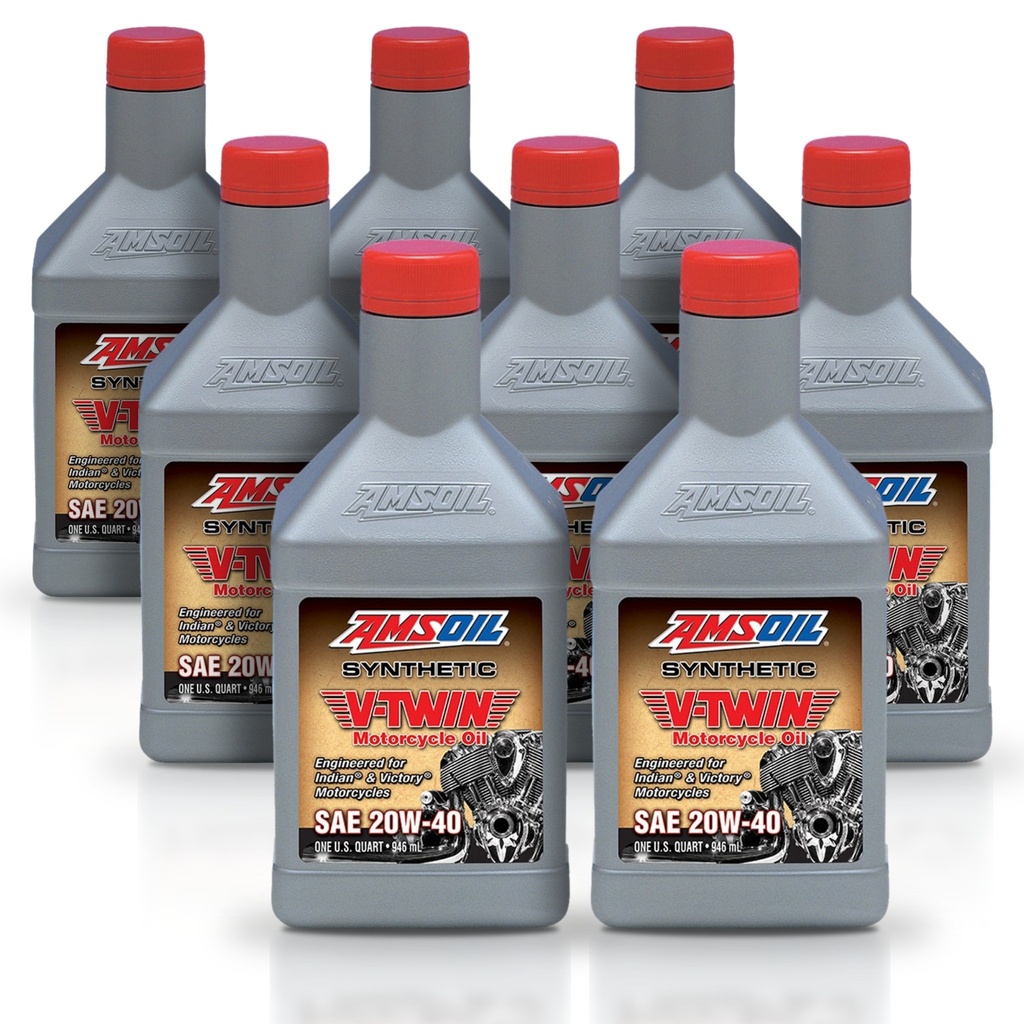 Kit 8 Litros 20W40 Synthetic V-Twin Motorcycle Oil AMSOIL