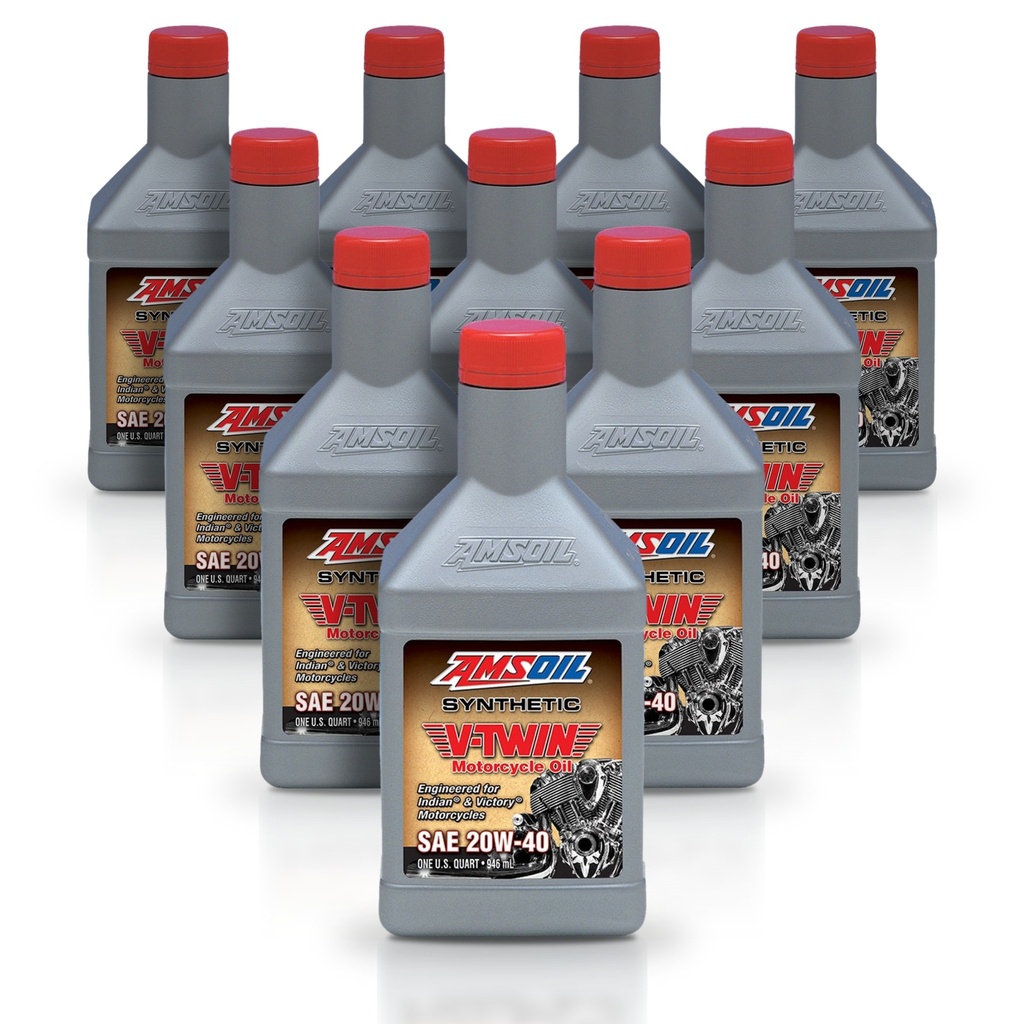 Kit 10 Litros 20W40 Synthetic V-Twin Motorcycle Oil AMSOIL