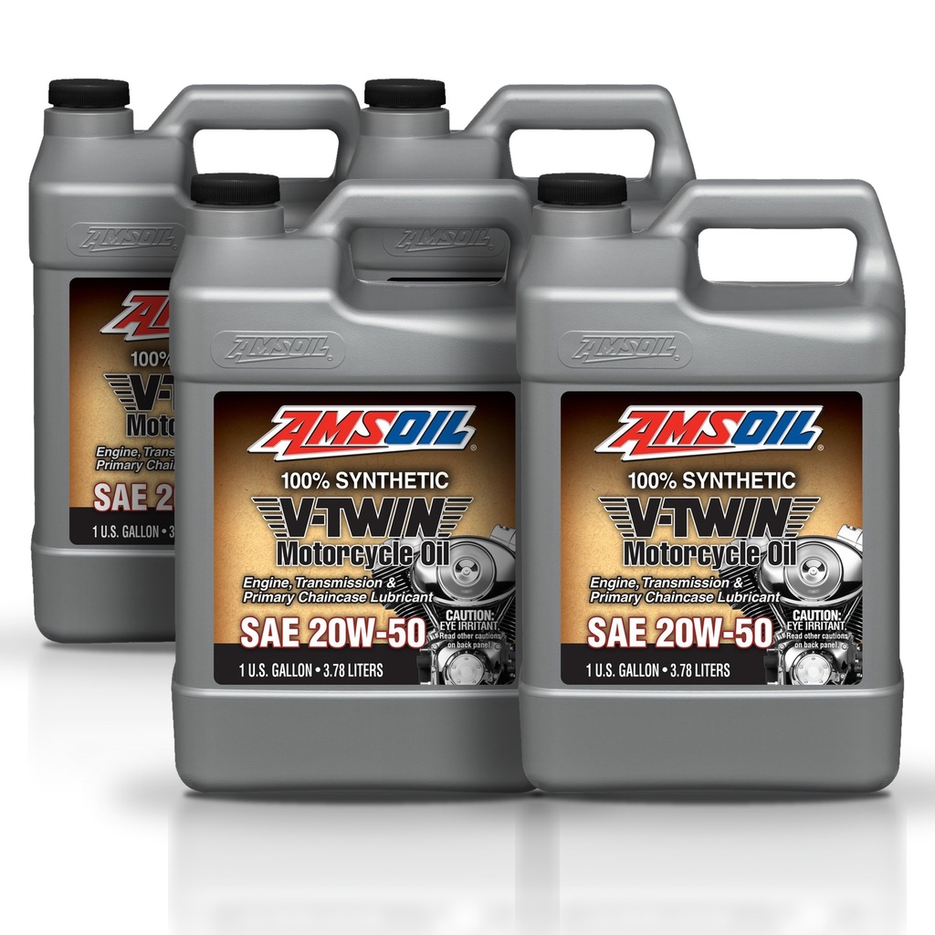 Kit 4 Galones 20W50 Synthetic Motorcycle Oil AMSOIL