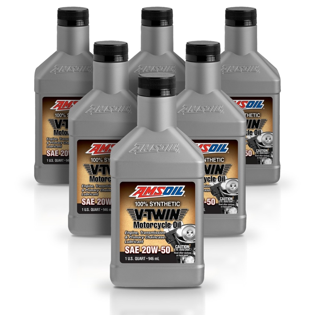 Kit 6 Litros 20W50 Synthetic Motorcycle Oil AMSOIL