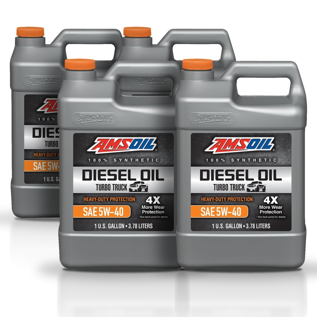 Kit 4 Galones 5W40 Heavy-Duty Synthetic Diesel Oil AMSOIL