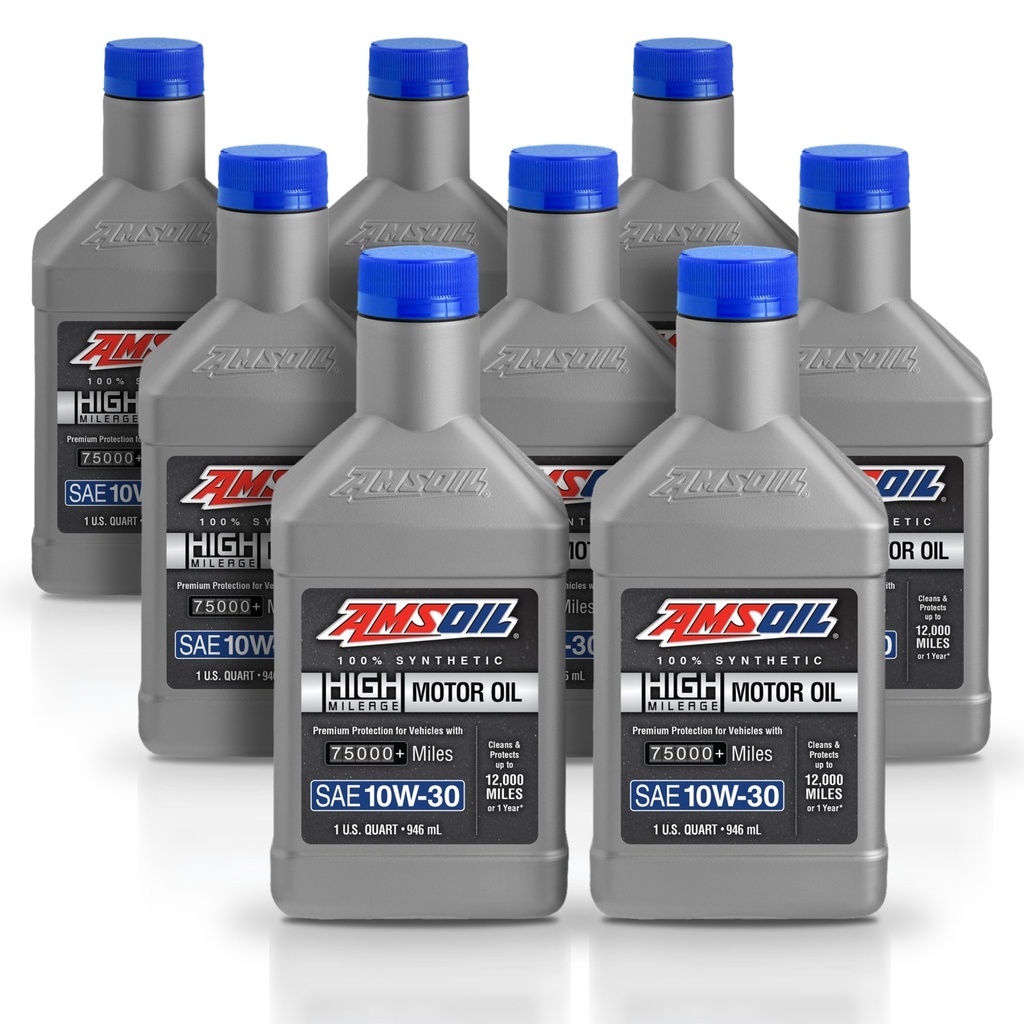 Kit 8 Litros Aceite 10W30 sintetico alto km 946 ml AMSOIL