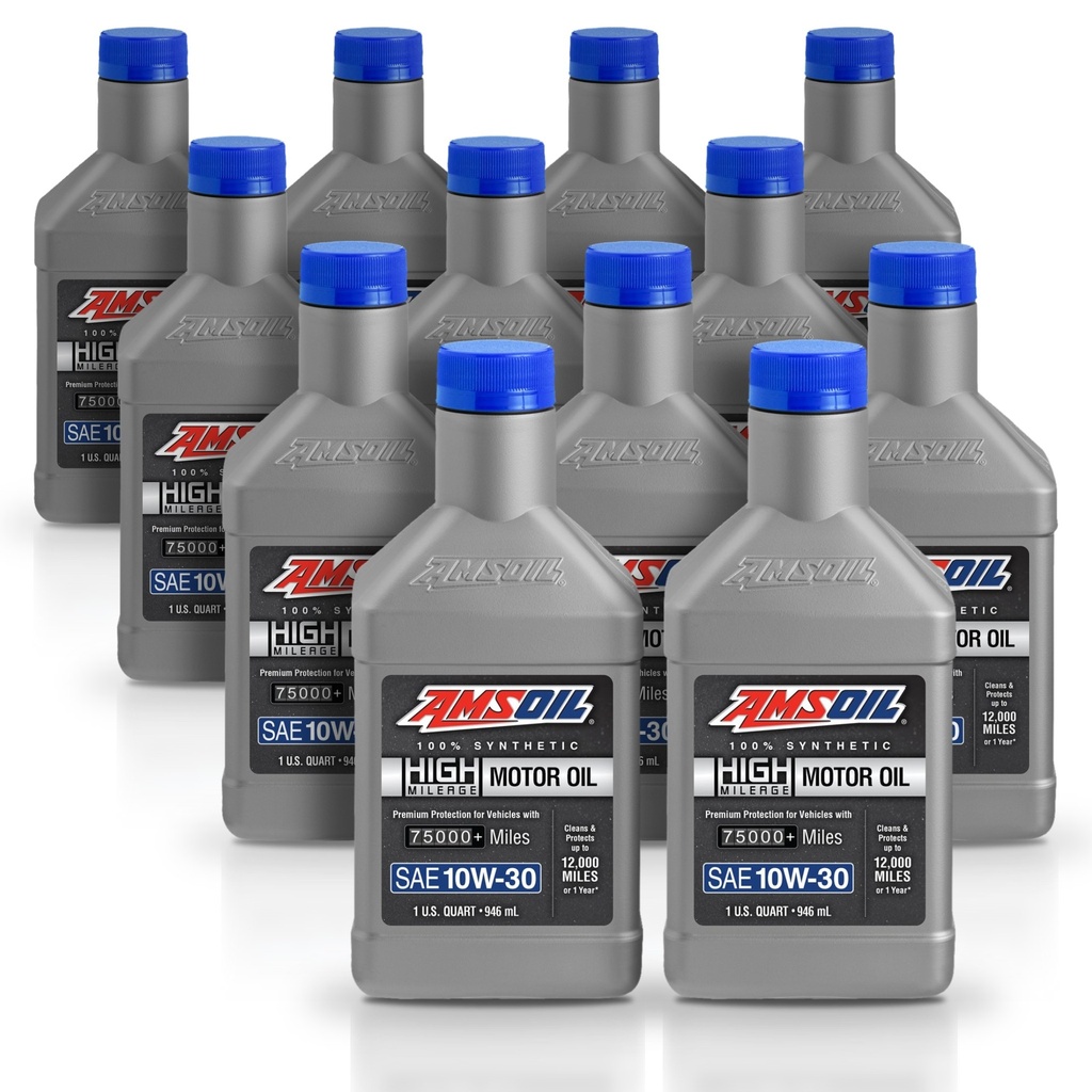 Kit 12 Litros Aceite 10W30 sintetico alto km 946 ml AMSOIL
