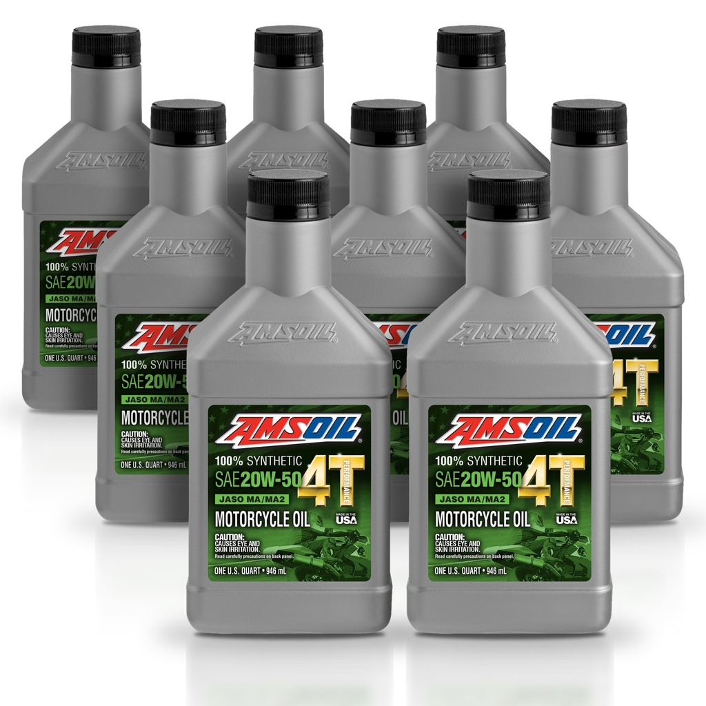 Kit 8 Litros ACEITE 4T 100 SINTETICO 20W50 AMSOIL