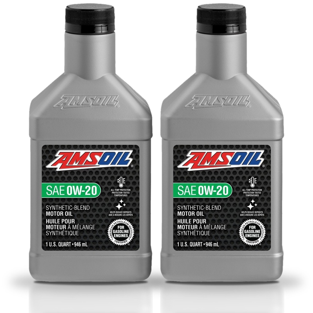 Kit 2 Litros Aceite motor Semisintetico 0W20 946 ML AMSOIL