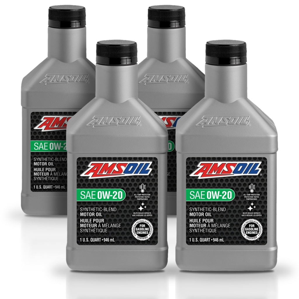 Kit 4 Litros Aceite motor Semisintetico 0W20 946 ML AMSOIL