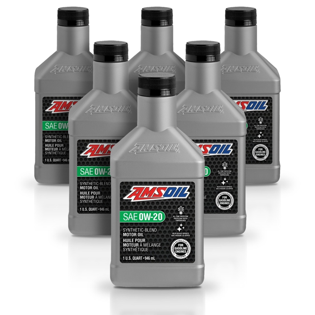 Kit 6 Litros Aceite motor Semisintetico 0W20 946 ML AMSOIL