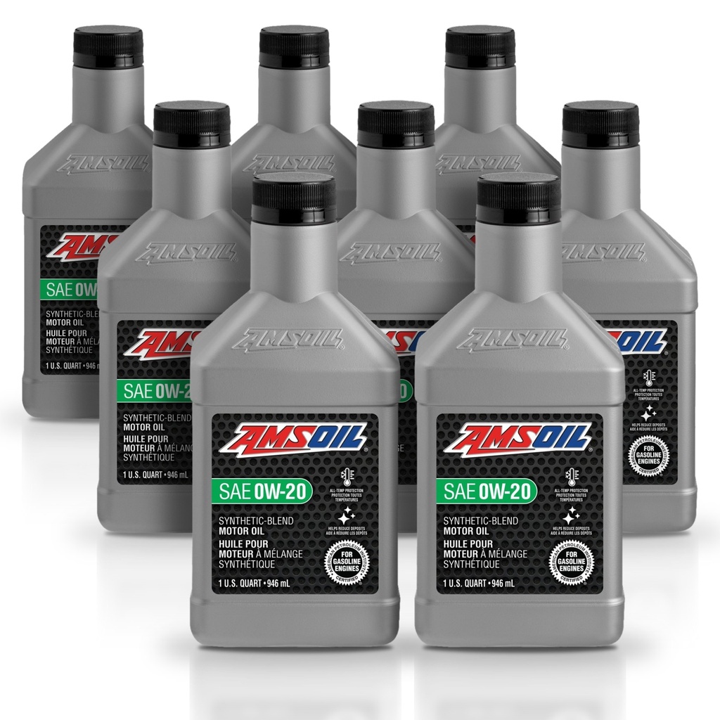 Kit 8 Litros Aceite motor Semisintetico 0W20 946 ML AMSOIL