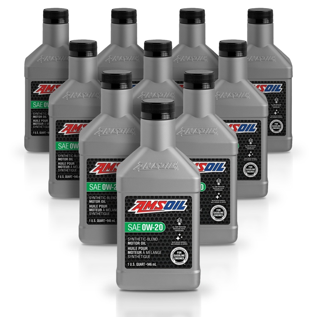 Kit 10 Litros Aceite motor Semisintetico 0W20 946 ML AMSOIL