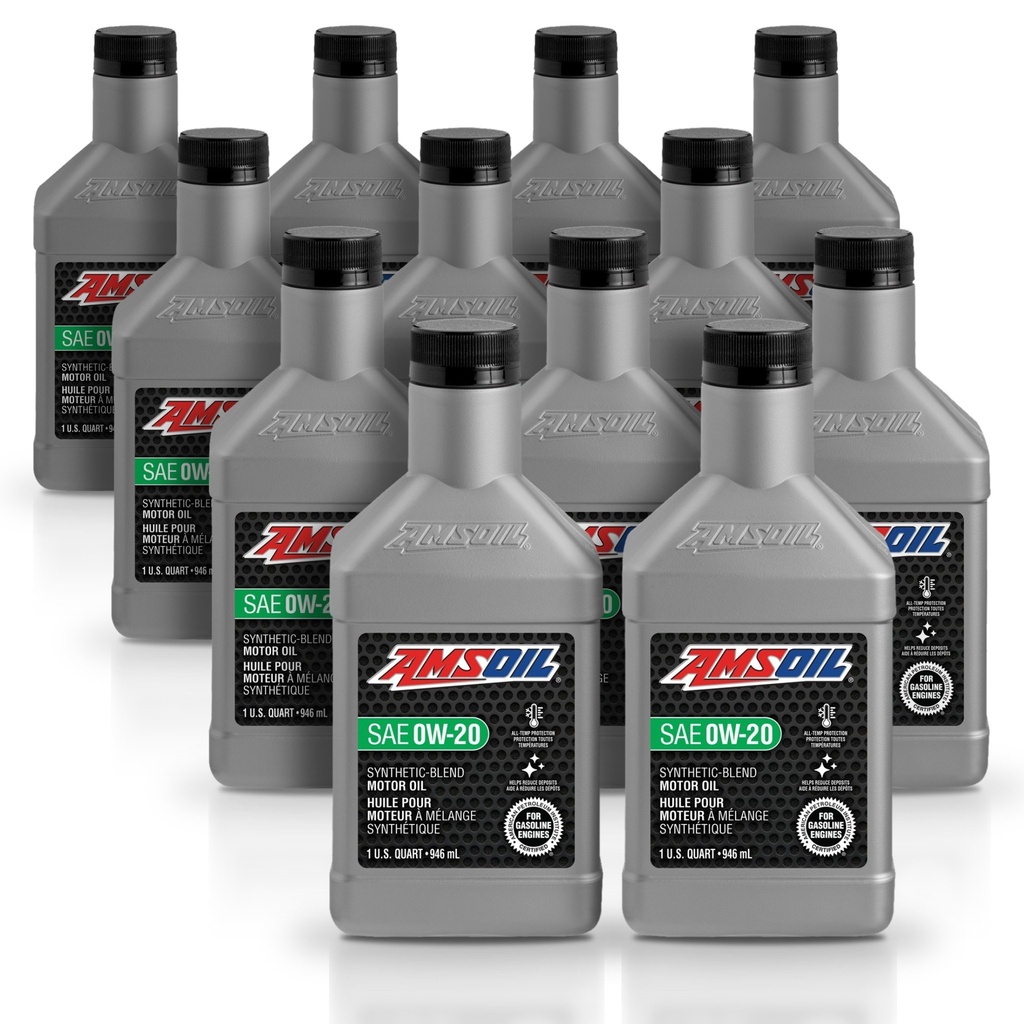 Kit 12 Litros Aceite motor Semisintetico 0W20 946 ML AMSOIL