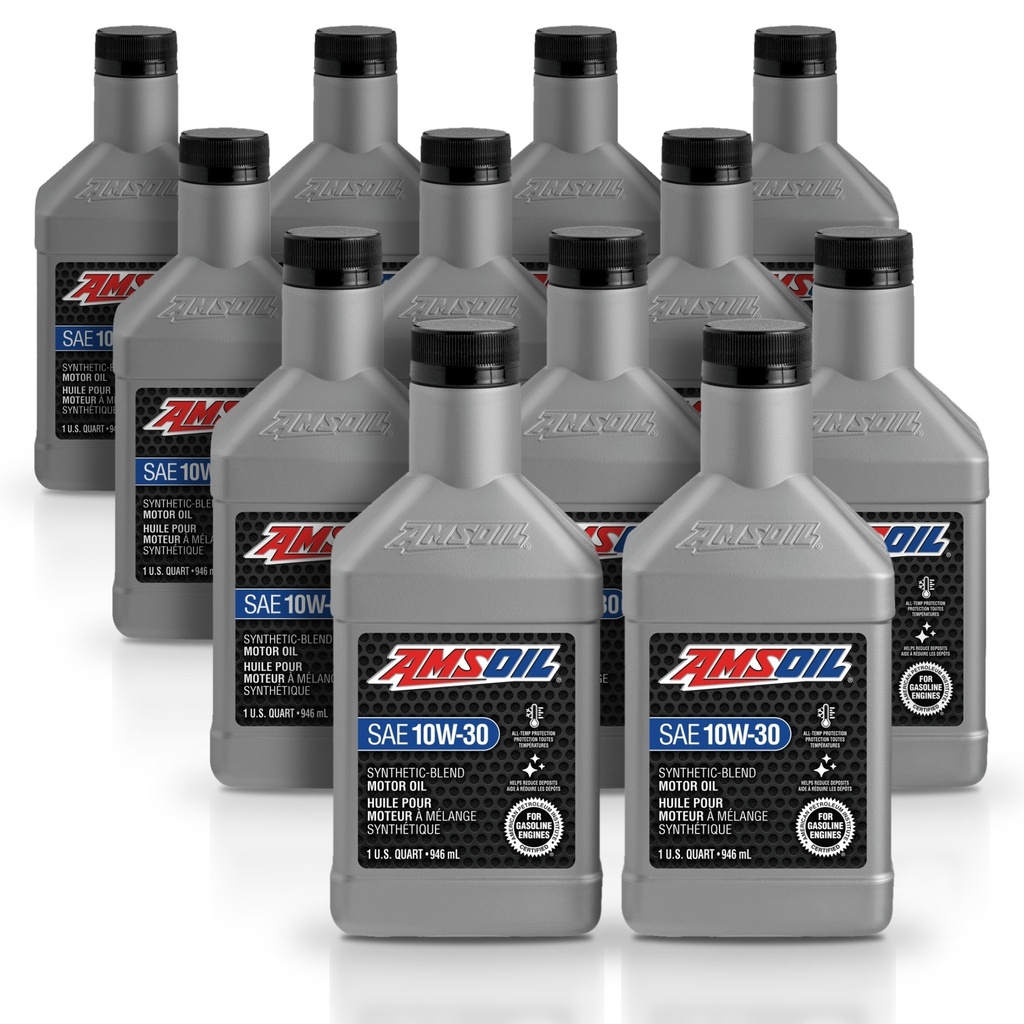Kit 12 Litros Aceite motor Semisintetico 10W30 946 ML AMSOIL