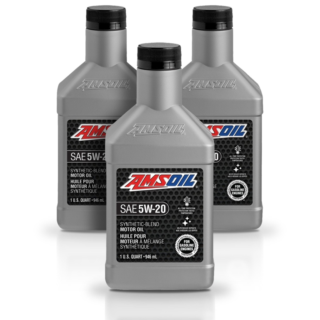 Kit 3 Litros Aceite motor Semisintetico 5W20 946 ML AMSOIL