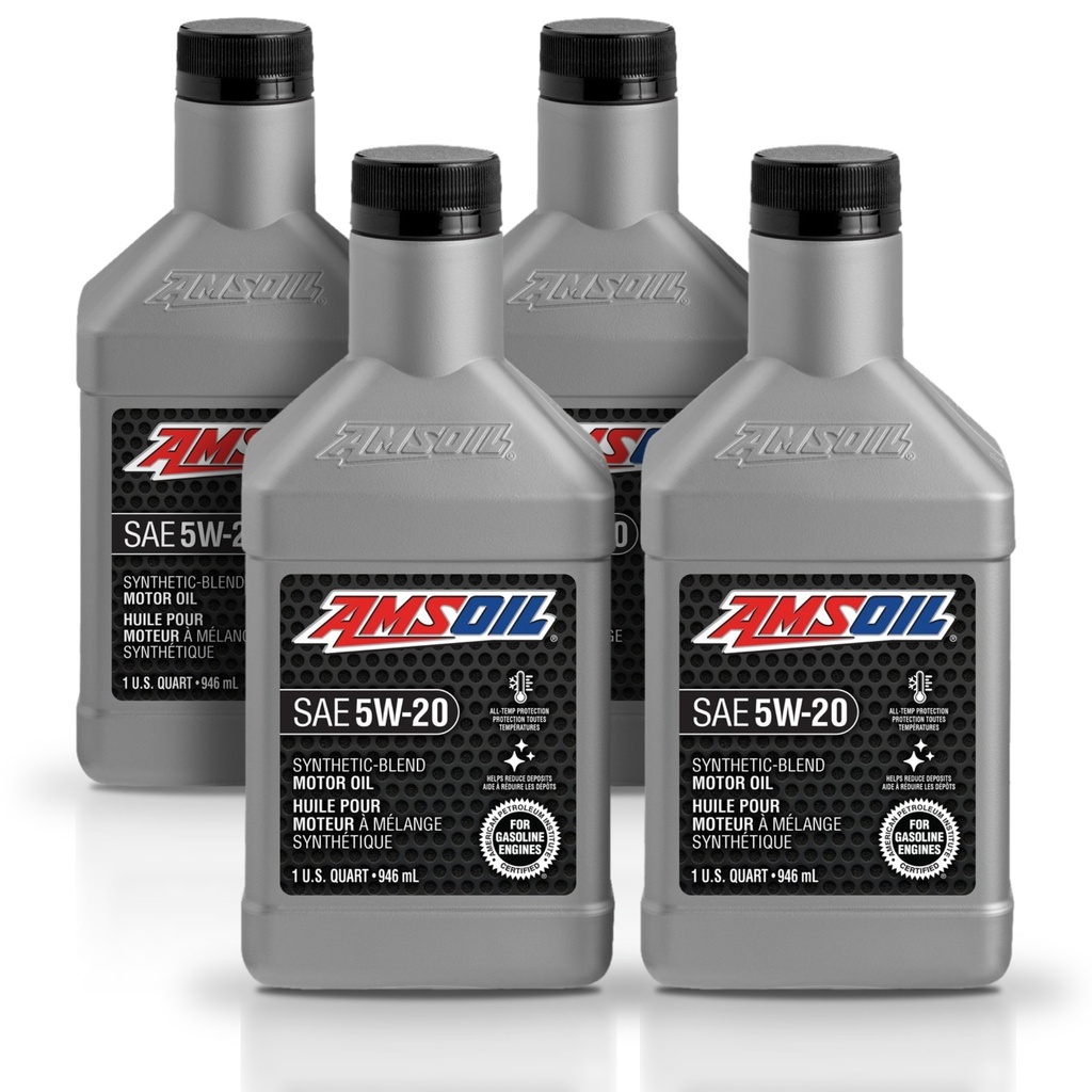 Kit 4 Litros Aceite motor Semisintetico 5W20 946 ML AMSOIL