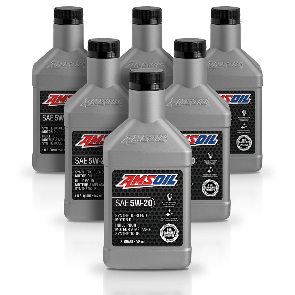 Kit 6 Litros Aceite motor Semisintetico 5W20 946 ML AMSOIL
