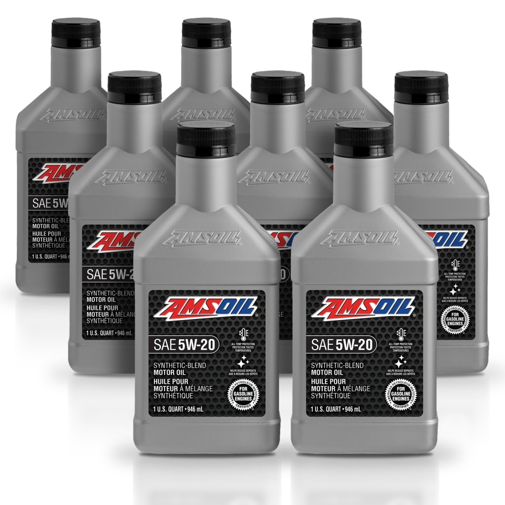 Kit 8 Litros Aceite motor Semisintetico 5W20 946 ML AMSOIL