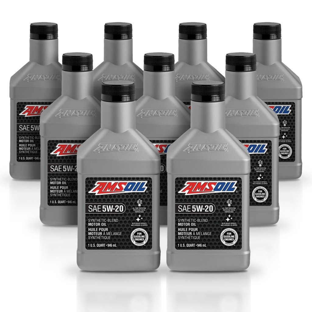 Kit 9 Litros Aceite motor Semisintetico 5W20 946 ML AMSOIL
