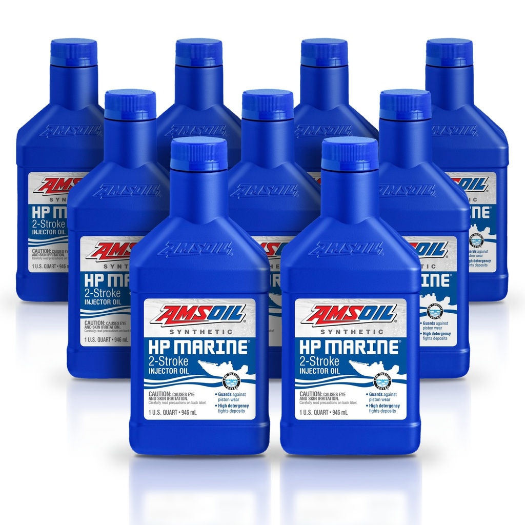 Kit 9 Litros HP Marine™ Synthetic 2-Stroke Oil AMSOIL
