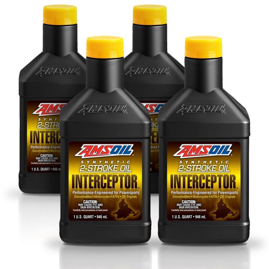 Kit 4 Litros INTERCEPTOR® Synthetic 2-Stroke Oil AMSOIL