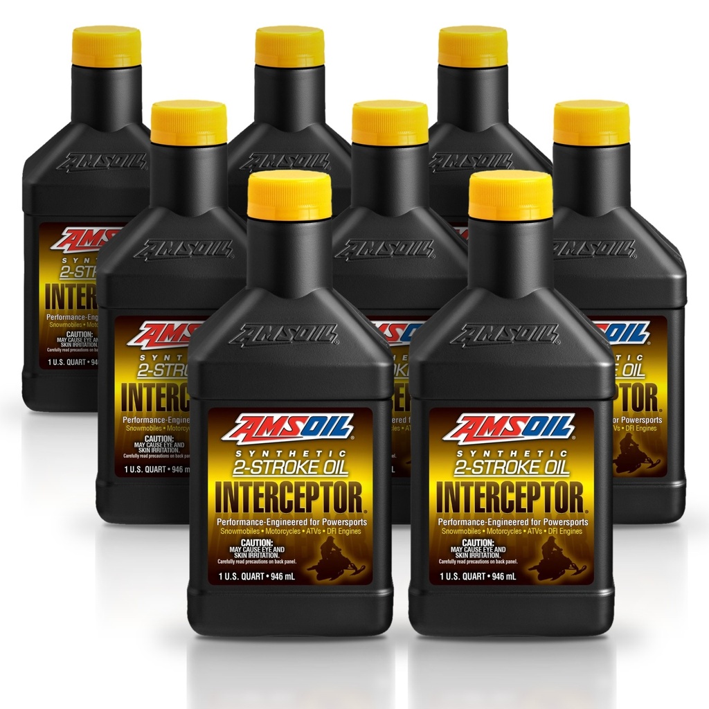 Kit 8 Litros INTERCEPTOR® Synthetic 2-Stroke Oil AMSOIL
