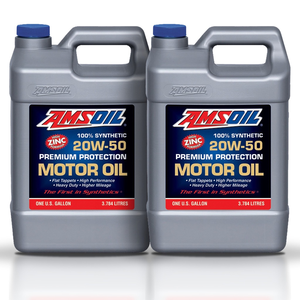Kit 2 Galones SAE 20W50 Premium Protection Synthetic Motor Oil AMSOIL