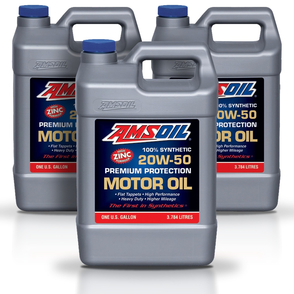 Kit 3 Galones SAE 20W50 Premium Protection Synthetic Motor Oil AMSOIL