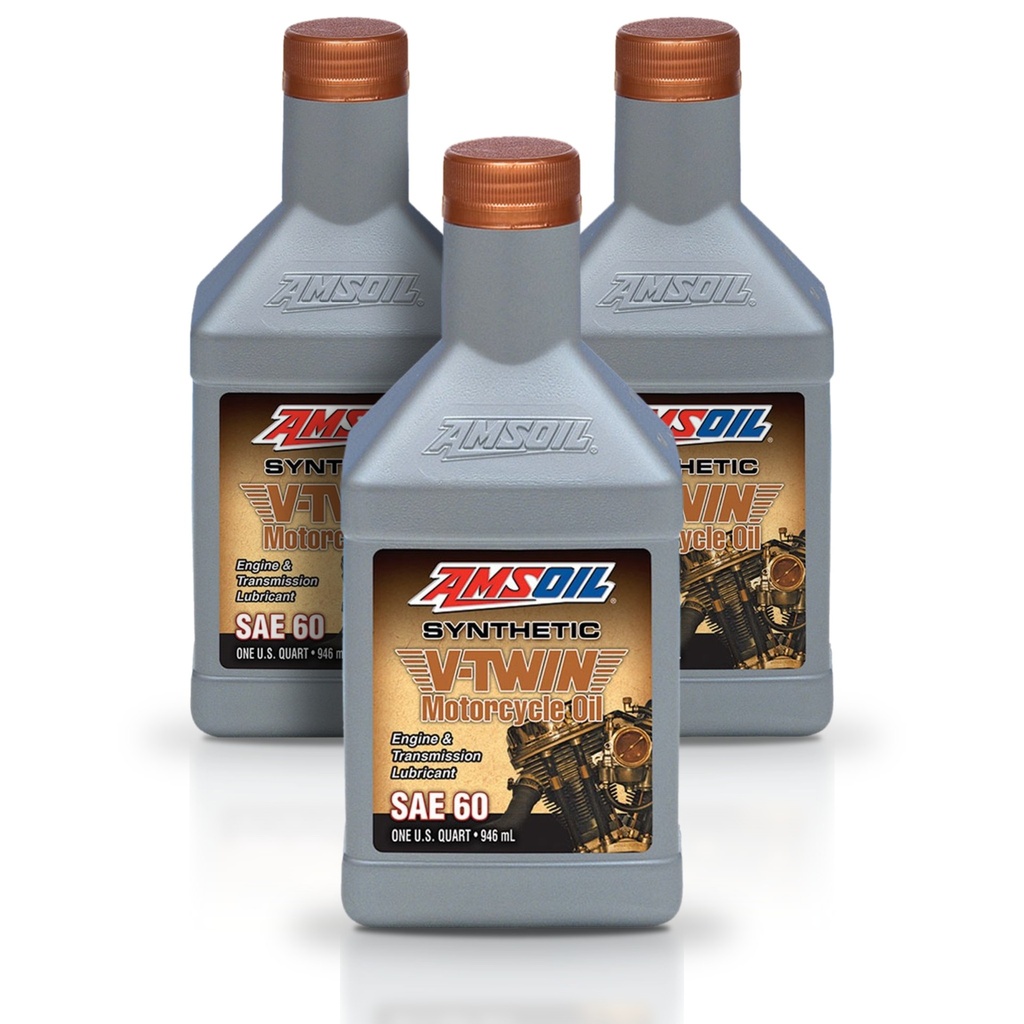 Kit 3 Aceites Sae 60 Amsoil Moto V-twin Harley 3 Litros