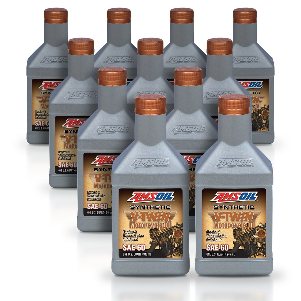 Kit 11 Aceites Sae 60 Amsoil Moto V-twin Harley 11 Litros