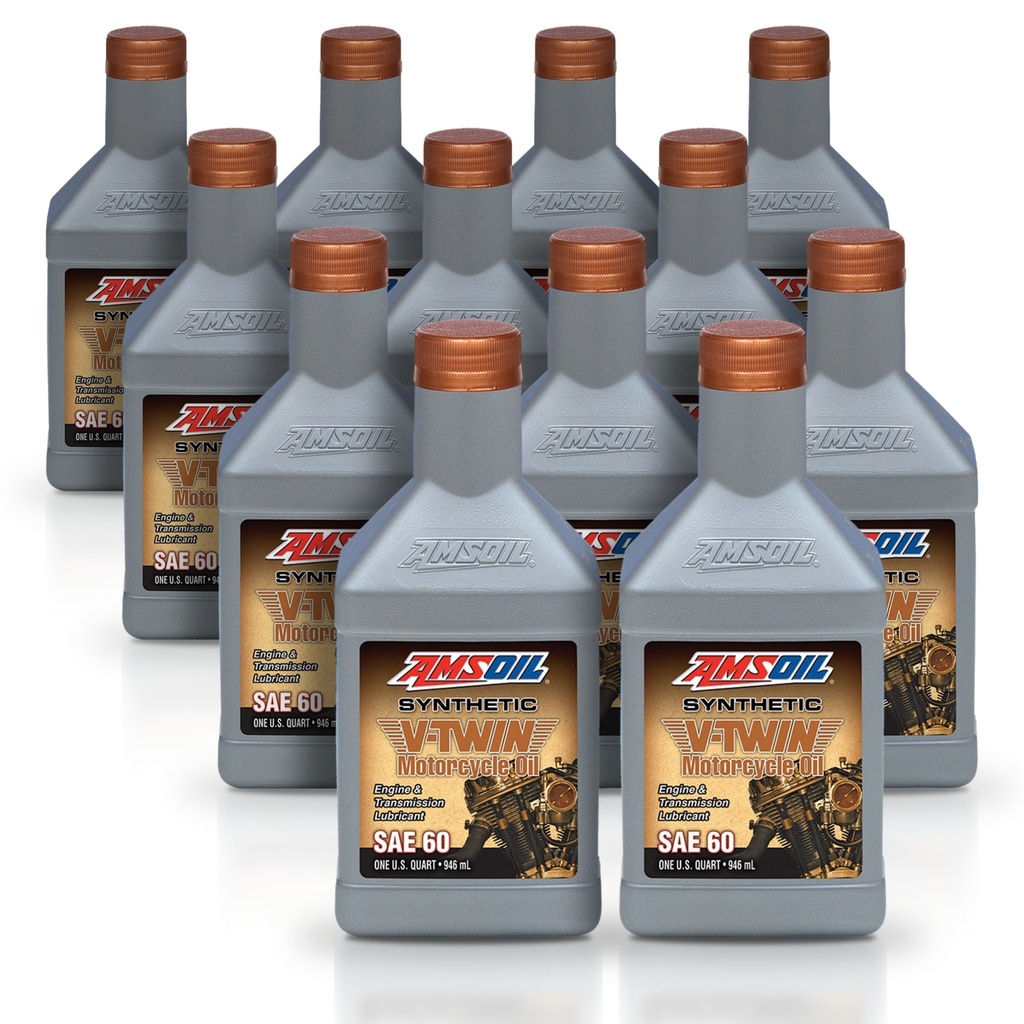 Kit 12 Aceites Sae 60 Amsoil Moto V-twin Harley 12 Litros