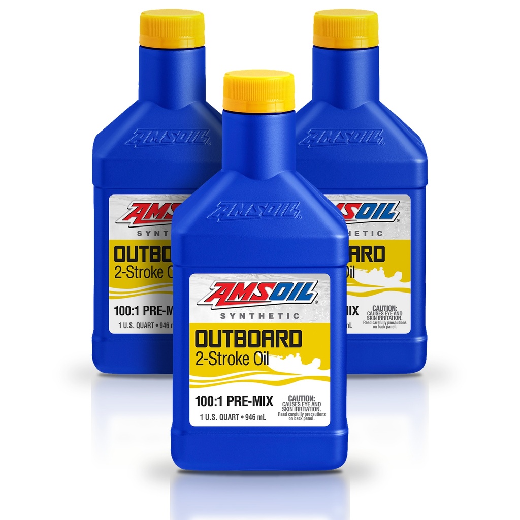 Kit 3 Aceites 2T Amsoil Marino Lancha Premezclado 3 Litros