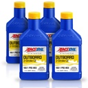 Kit 4 Aceites 2T Amsoil Marino Lancha Premezclado 4 Litros