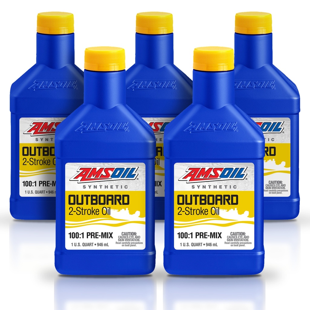 Kit 5 Aceites 2T Amsoil Marino Lancha Premezclado 5 Litros