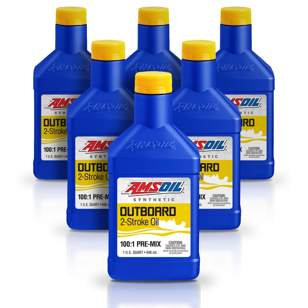 Kit 6 Aceites 2T Amsoil Marino Lancha Premezclado 6 Litros