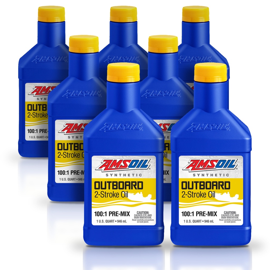 Kit 7 Aceites 2T Amsoil Marino Lancha Premezclado 7 Litros