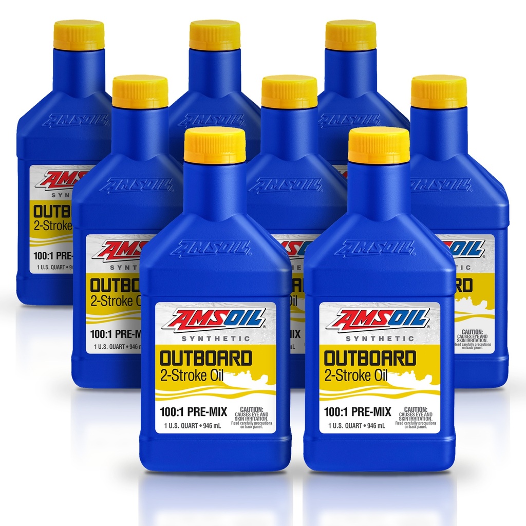 Kit 8 Aceites 2T Amsoil Marino Lancha Premezclado 8 Litros