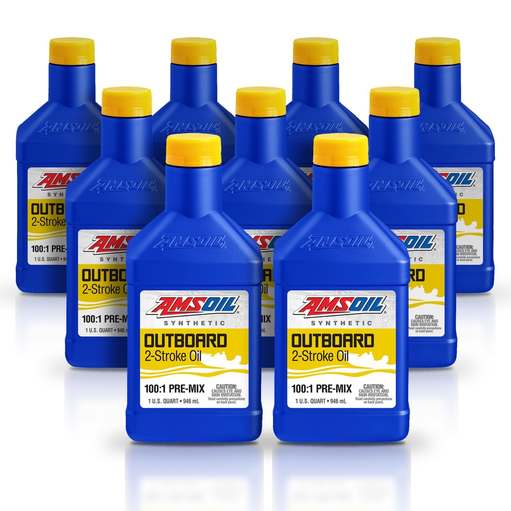 Kit 9 Aceites 2T Amsoil Marino Lancha Premezclado 9 Litros
