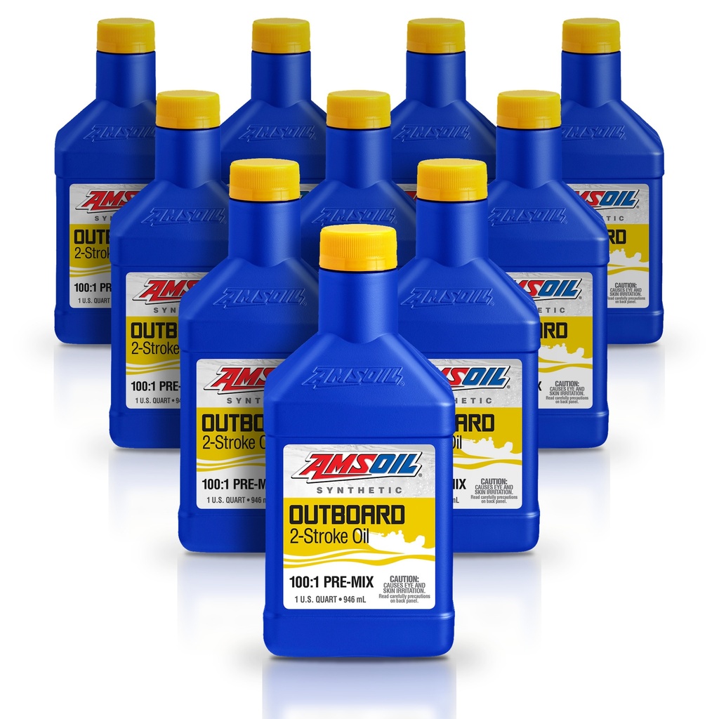 Kit 10 Aceites 2T Amsoil Marino Lancha Premezclado 10 Litros