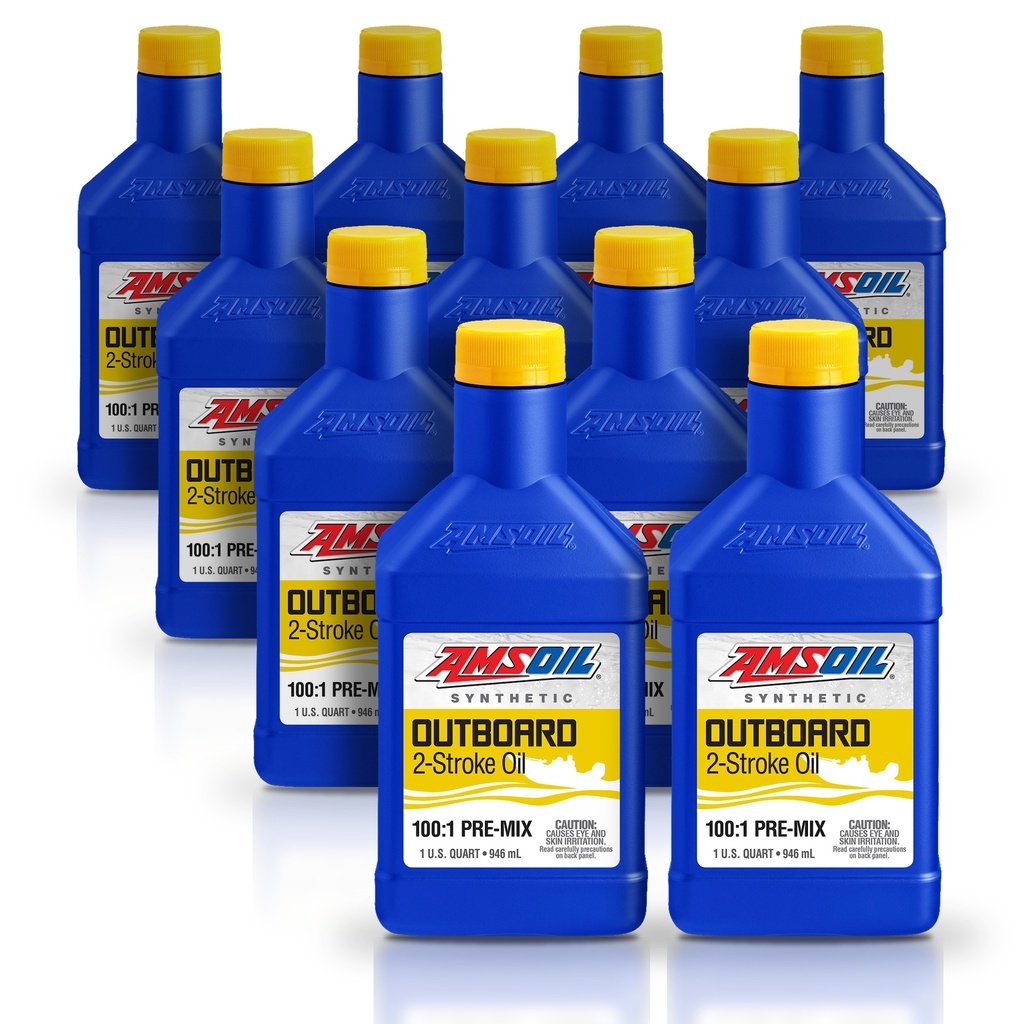 Kit 11 Aceites 2T Amsoil Marino Lancha Premezclado 11 Litros