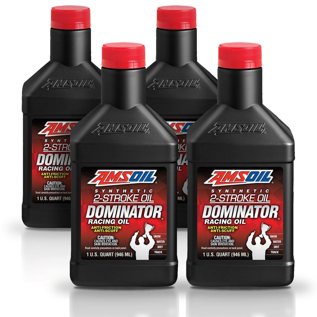 Kit 4 Aceites 2T Amsoil Moto Alto Desempeño 4 Litros