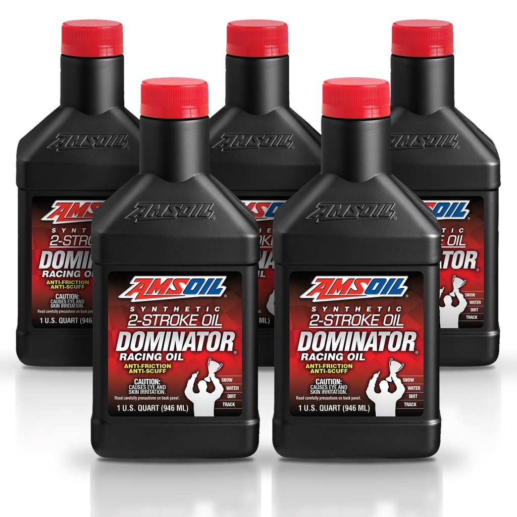 Kit 5 Aceites 2T Amsoil Moto Alto Desempeño 5 Litros
