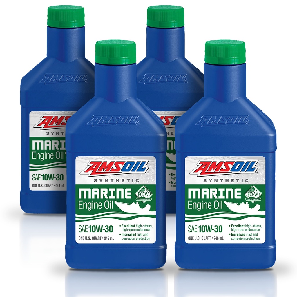 Kit 4 Aceites 10w30 Amsoil Marino Api Sn Jaso Ma 4 Litros