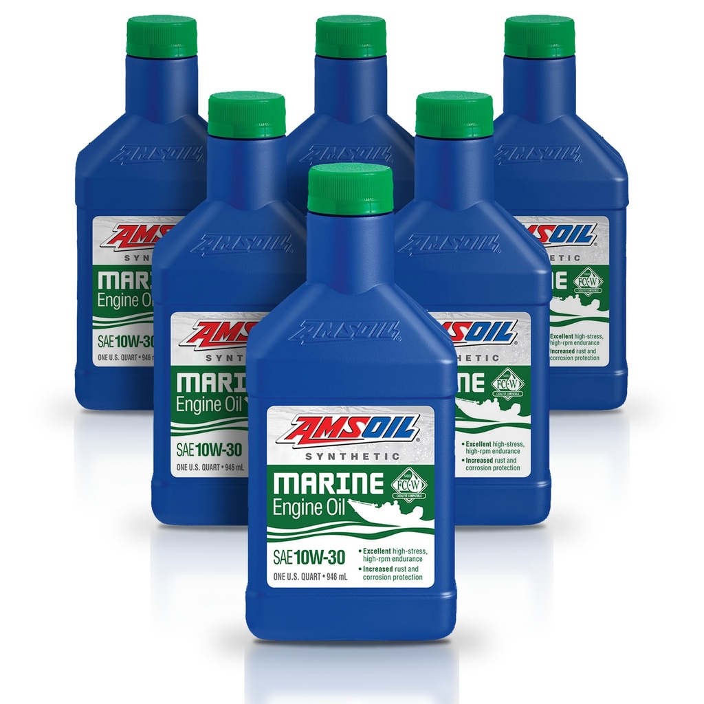Kit 6 Aceites 10w30 Amsoil Marino Api Sn Jaso Ma 6 Litros