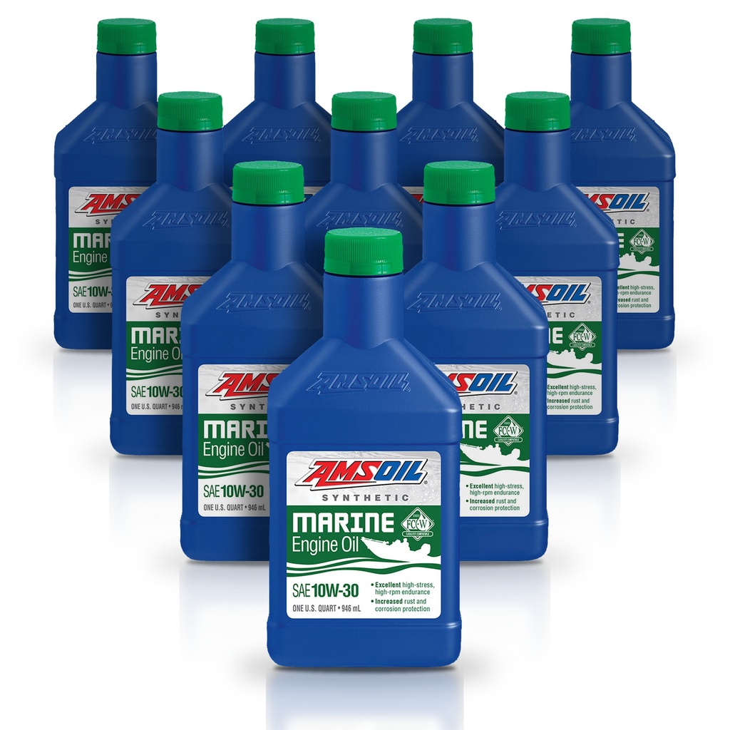 Kit 10 Aceites 10w30 Amsoil Marino Api Sn Jaso Ma 10 Litros