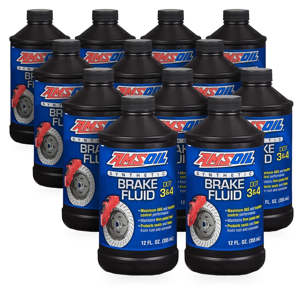 Kit 12 Liquidos De Frenos Amsoil Dot3 Dot4 Dot5.1 4 Litros