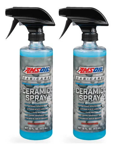 Kit 2 Ceras Ceramica Amsoil Spray Hidrofobico 946 Ml